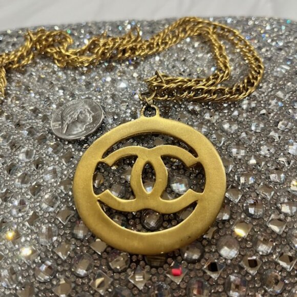 CHANEL LOGO Necklace Gold Plated - Picture 7 of 10